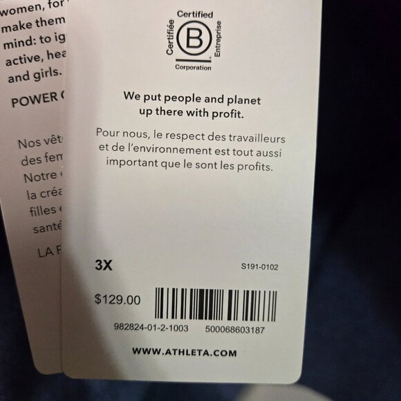 Athleta Women's 3X Stroll Fleece Full-Zip Jacket Chrome Blue Athletic soft Fall - Picture 4 of 11